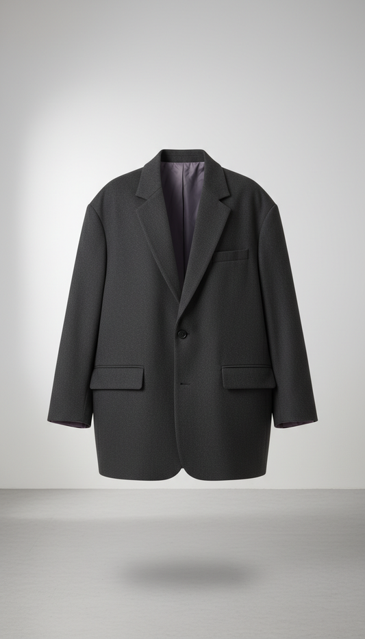Blazer oversize en gris carbón