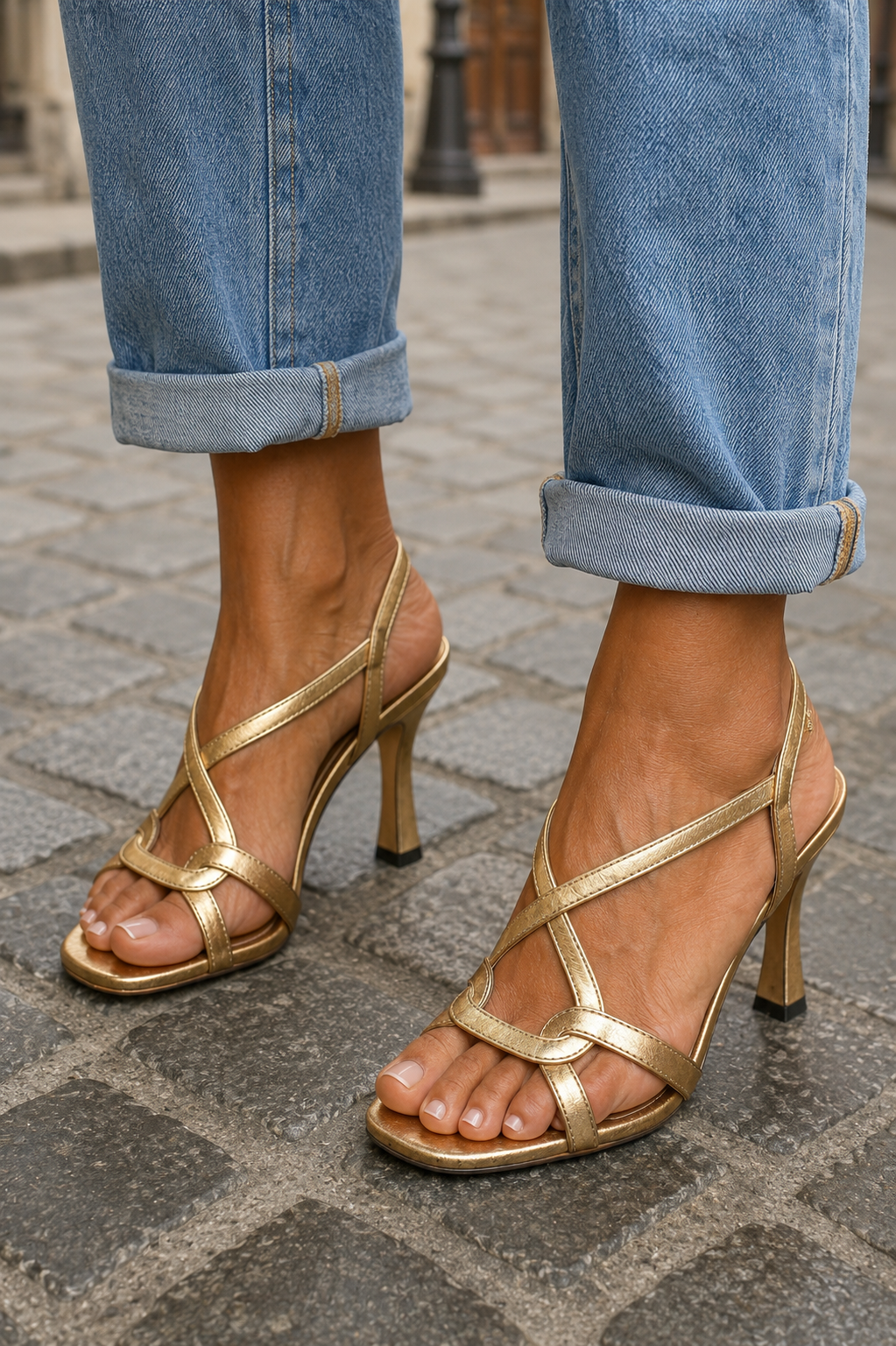 Miriam Tacones Dorados
