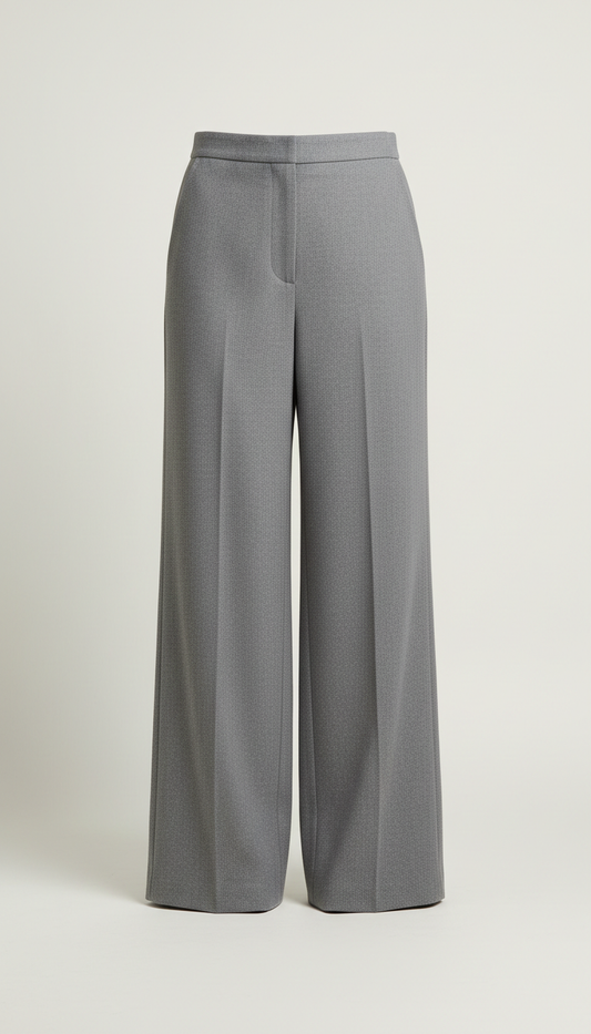 Pantalón ancho gris concreto